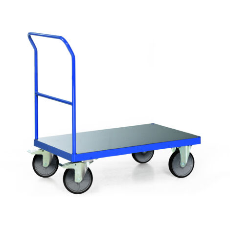 Bako Logistiksysteme Plattformwagen F600 mit 1 Schiebebügel ohne Bordkante 850x500mm
