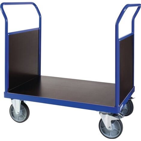 Bako Logistiksysteme Plattformwagen F600 mit 2 Holz- Stirnwänden ohne Bordkante 1000x700mm