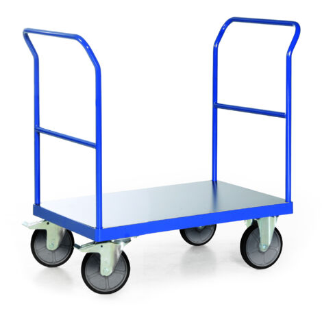Bako Logistiksysteme Plattformwagen F600 mit 2 Schiebebügeln ohne Bordkante 850x500mm