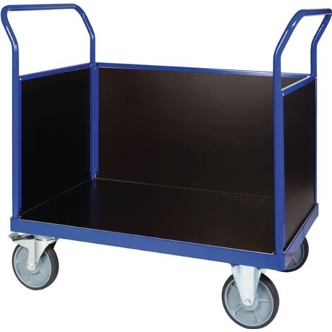 Bako Logistiksysteme Plattformwagen F600 mit 3 Holz- Wänden ohne Bordkante 1200x800mm