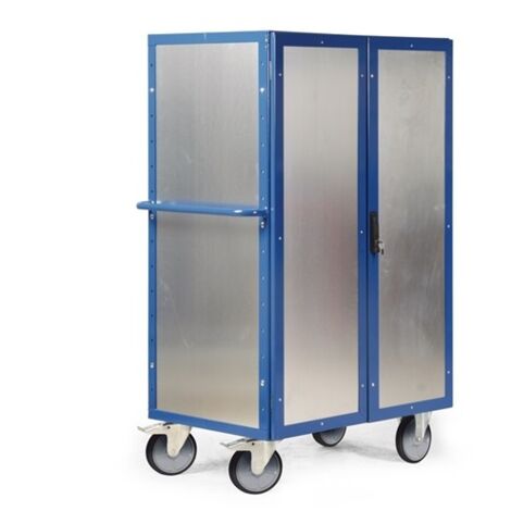 Bako Logistiksysteme Schrankwagen R600 mit Stahlblech- Verkleidung, Türen und Rollen 1250x780mm