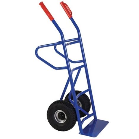 Bako Logistiksysteme Stahlrohr Stapelkarre 250kg Traglast mit 2 Standbügel Rollenlager Luft 2 PR 260x85mm