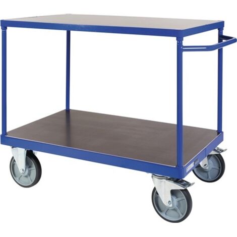 Bako Logistiksysteme Tischwagen F600 mit 2 Ladeflächen und Schiebegriff 500kg Tragkraft 850x500mm