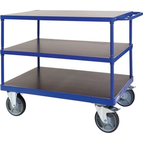 Bako Logistiksysteme Tischwagen F600 mit 3 Ladeflächen und Schiebegriff 600kg Tragkraft 1000x700mm