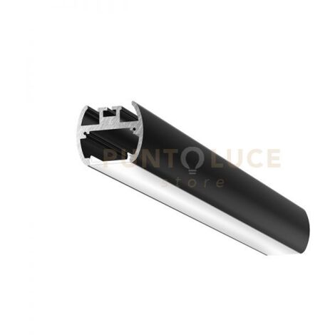 BAKU G - PROFILO IN ALLUMINIO CON DIFFUSORE AD INCASTRO BIANCO PARETE/SOFFITTO/SOSPENSIONE MT2 COLORE NERO