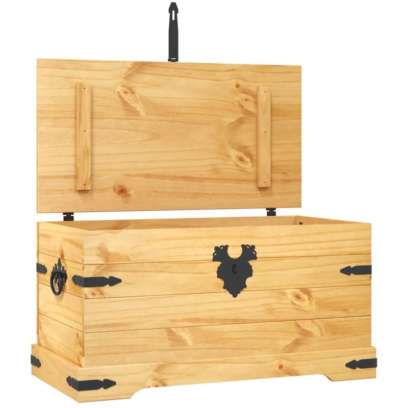 

Baúl de almacenaje de madera de pino mejicana Corona Range 91x49,5x47 cm - Marrón
