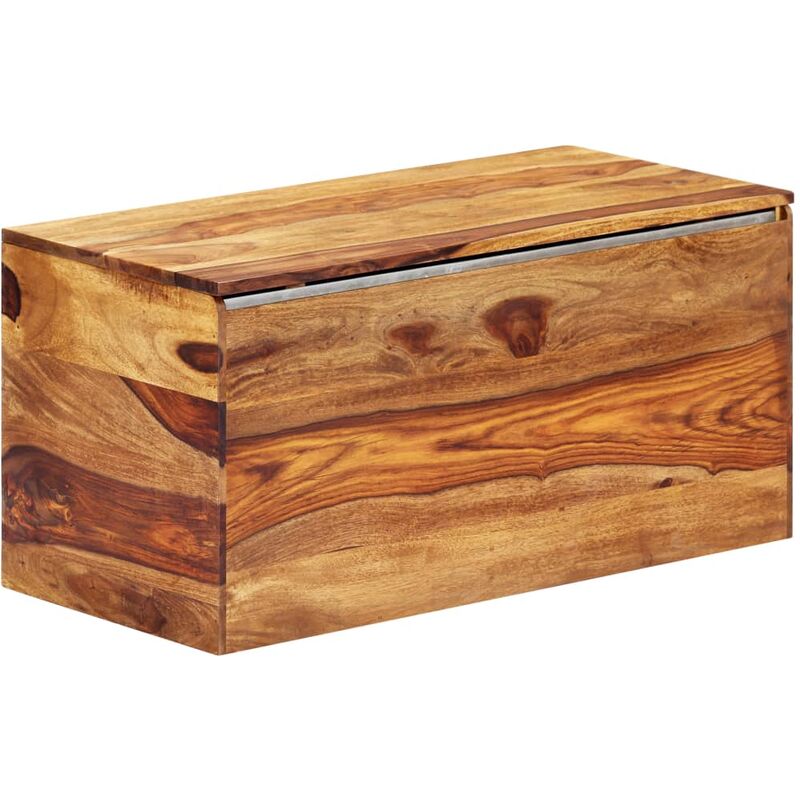 

Baúl de almacenamiento de madera maciza de sheesham 80x40x40 cm - Marrón