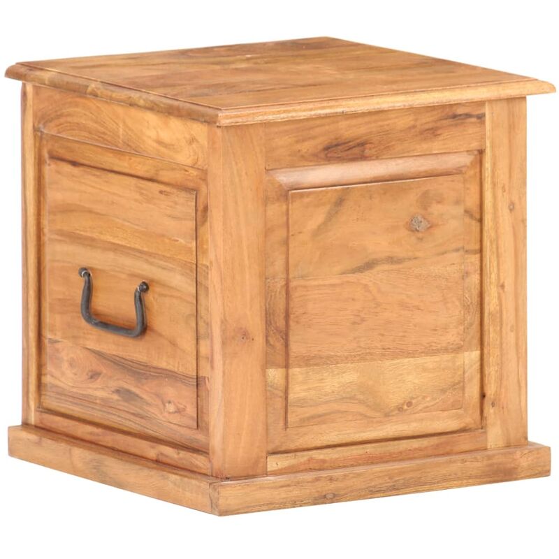 

Baúl de madera maciza de acacia 40x40x40 cm