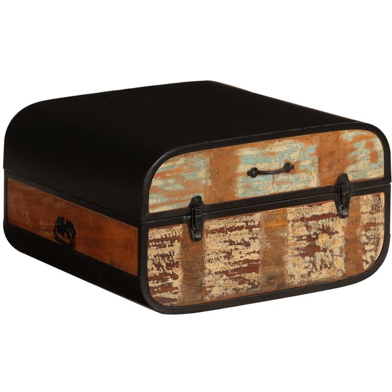 

Baúl de madera maciza reciclada 60x60x35 cm - Marrón