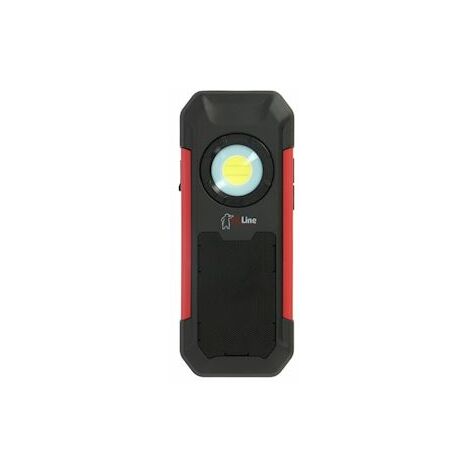 Baladeuse de chantier à led rechargeable – Flux lumineux 300 lumens – Alimentation batterie lithium – Enceinte connectée sans fil – 625032 – Bizline