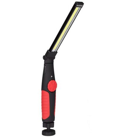 Baladeuse de chantier Lampe de travail LED rechargeable USB 360 degrés Dimmable Pliable Multi-Angle Auto Repair Light Rouge