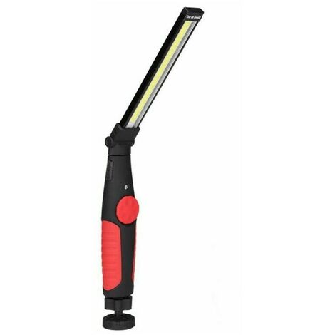 Baladeuse de chantier Lampe de travail LED rechargeable USB 360 degrés Dimmable Pliable Multi-Angle Auto Repair Light Rouge