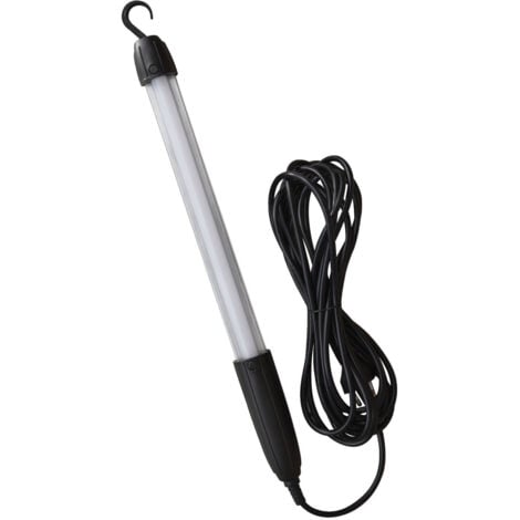 Baladeuse LED filaire 10W, 800 lumens, 4000K blanc-neutre, câble long. 5m, avec crochet - Tibelec