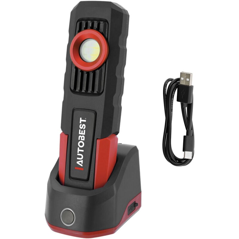 Autobest - Baladeuse rechargeable led - Socle de recharge - 10W - Puissante