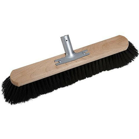 Balai 40cm bois 8 rangs avec support metallique melange de poils