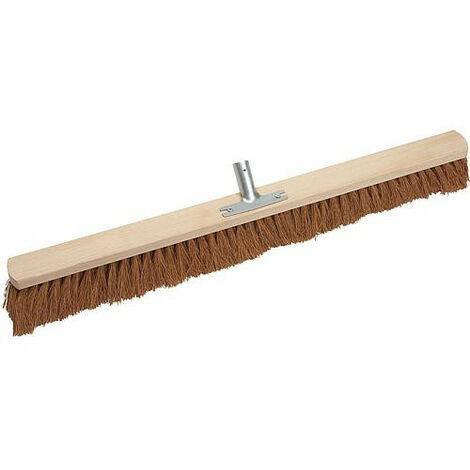 Balai 80cm bois 7 rangs composant coco avec support metallique