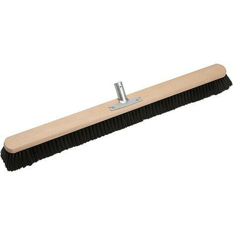 Balai 80cm bois 8 rangs avec support metallique melange de poils