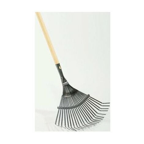 Balai À Gazon 22 Dents Fixe + Manche Bois