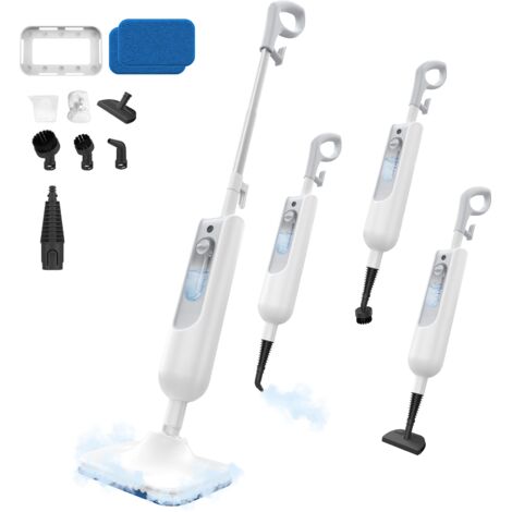 Balai à vapeur INSE F2 12-en-1 polyvalent, nettoyeur à main démontable pour sols, carrelages, marbres et tapis