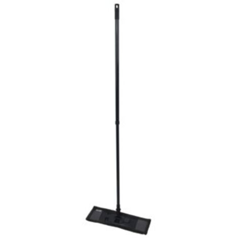 Balai avec MOP en microfibre et manche en métal téléscopique - Gris Anthracite - H 74 à 130 cm - Livraison gratuite