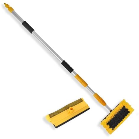 Balai brosse de lavage, 3 M - Multifonction Télescopique - Panneau Solaire, Voiture, Fenêtre, Carrelage