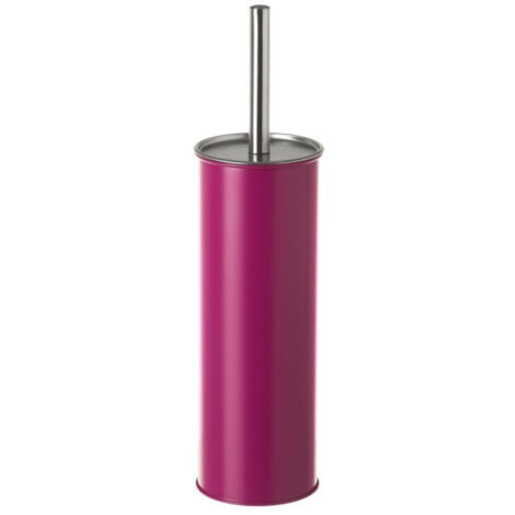 Balai brosse WC métal rouge bordeaux