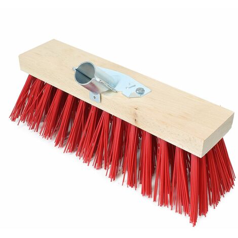 Balai cantonnier en bois - 32 cm - Rouge - Linxor