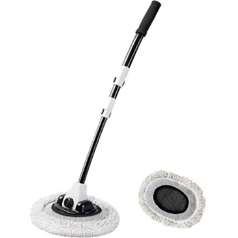 Balai de lavage de voiture à long manche, balai rétractable en microfibre chenille, balai de lavage de voiture, manche courbé, brosse de lavage de voiture pour voitures, camping-cars, camions (