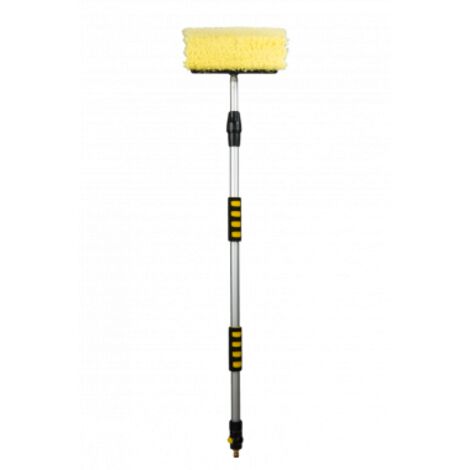Balai de lavage télescopique 205 cm – Manche en aluminium – Robinet d'arrêt intégré – Nettoyage camping-car et caravane – Antarion