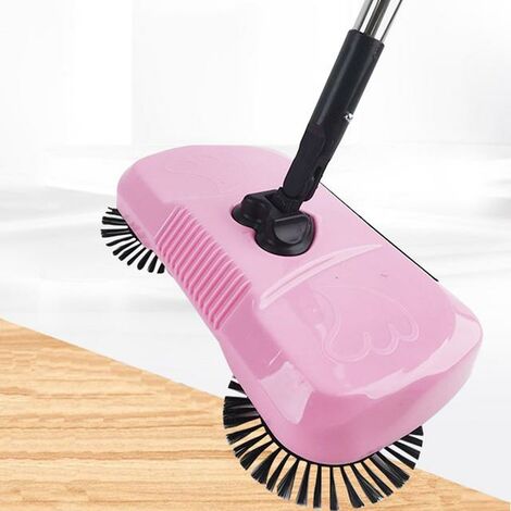 Balai de nettoyage de balayeuse électrique, balai de nettoyage de sol de bureau,Pink