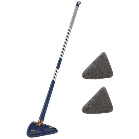 Balai de nettoyage télescopique rotatif en microfibre, outil de nettoyage domestique, B--