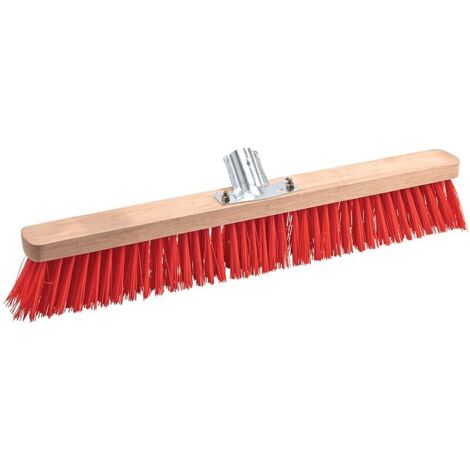 Balai de piste. monture bois. douille métallique. garniture PVC rouge. largeur 60cm - NBA NOUVELLE BROSSERIE AUVERGNATE