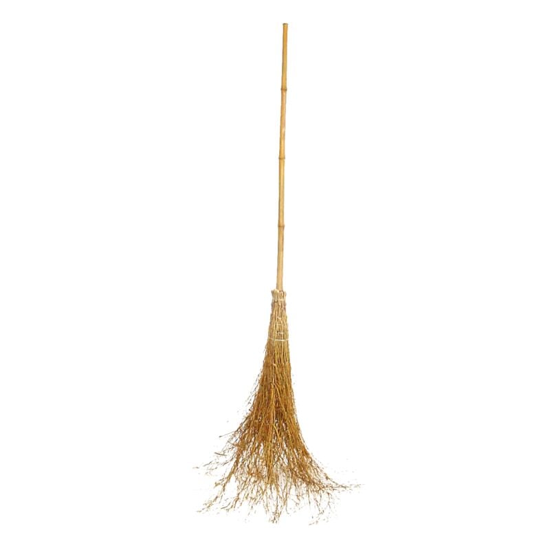 Esschert Design - Balai d'écurie en bambou et brins d'osier - Beige - h 228 cm - Livraison gratuite