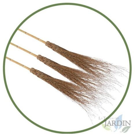 Balai en bambou 210 cm – Balai d'écurie étanche pour nettoyage extérieur – Résistant et durable – Idéal pour jardins et terrasses