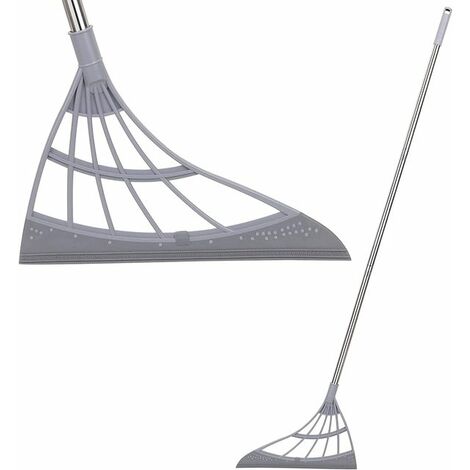 Balai magique multifonction en caoutchouc pour la salle de bain, balayeuse d&39eau avec raclette pour enlever la saleté et les cheveux,1pcs Gray broom