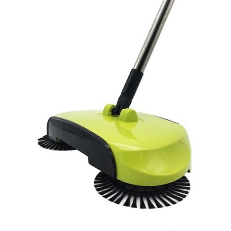Balai Manuel Multifonction Rotation 360° - Poussoir à Balayer avec Ramasse-Poussière - Outils de Nettoyage Écologique