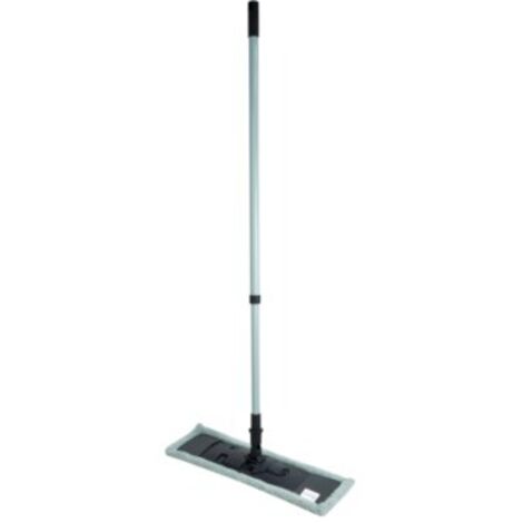 Balai MOP en microfibre et manche téléscopique en métal - Bleu givre- H 74 à 130 cm - Livraison gratuite