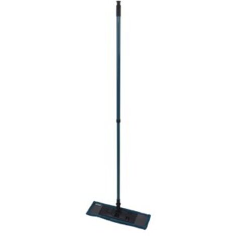 Balai MOP en microfibre et manche téléscopique en métal - Bleu paon- H 74 à 130 cm - Livraison gratuite