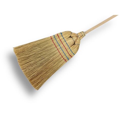 Balai Paille de Riz tressé Balai Traditionnel léger et maniable Idéal pour Feuilles, poussières et sols secs Usage intérieur ou extérieur Nettoyage Naturel Kibros 811PRSP