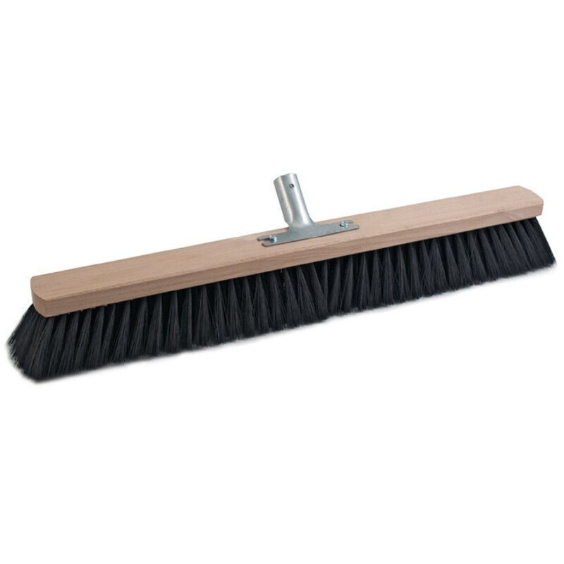 Trizeratop - Balai pour grandes surfaces mélange de qualité longueur 600 mm avec sup. de manche métallique bois plat