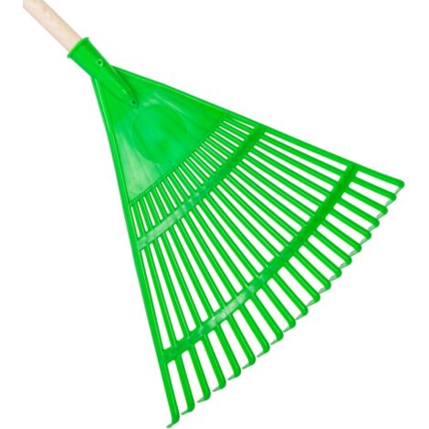 Balai rateau de jardin en polypropyle'ne triangulaire largeur 45 cm mode'le renforce' adapte' au ramassage des feuilles