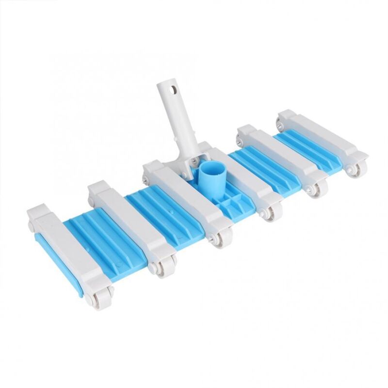 Balai rectangulaire lesté avec 12 Roues - nettoie Le Fond du Bassin - brosses latérales - Convient à Tous Types de revêtements