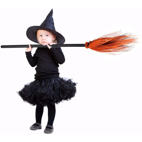 Balai Sorcière Halloween en Plastique pour Déguisement et Décoration de Fête