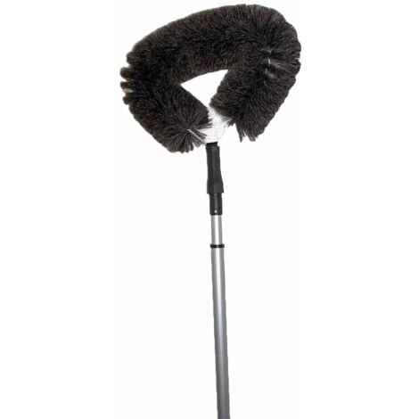 Balai tête de loup en poils de chèvre manche extensible