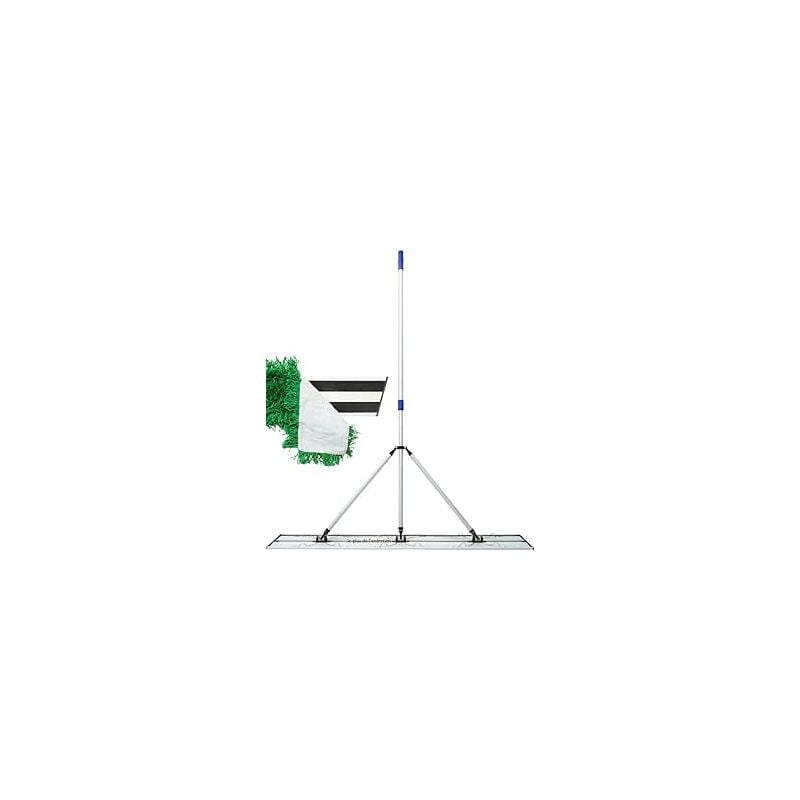 Balai trapeze alu 120cm + Manche reglable 180cm + Frange 120cm