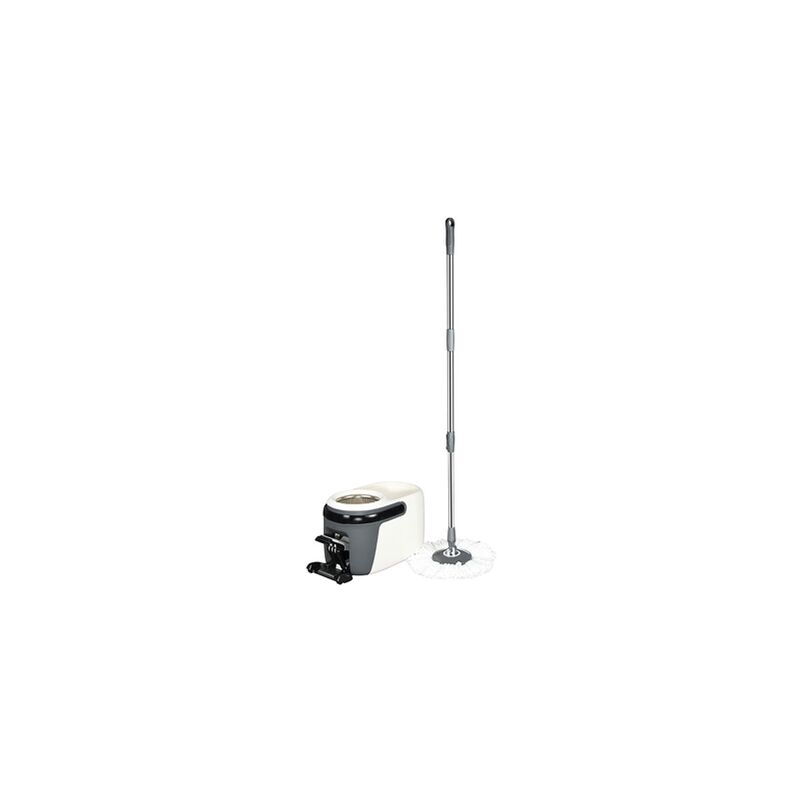 Atepac - Balai turbo mop delux système rotatif 360° + 2 mops à franges microfibres + 1 Manche télescopique 125 cm