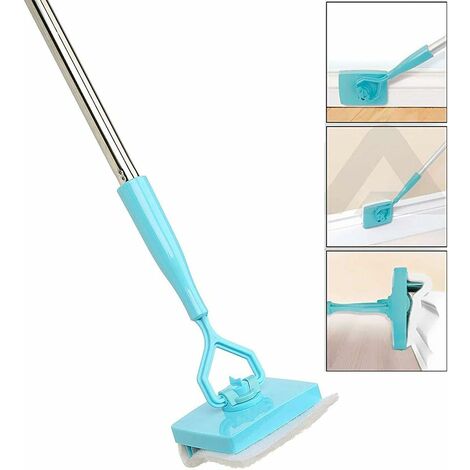 Balai, vadrouille de Nettoyage nettoyant pour plinthes Pliantes plinthe de Nettoyage Extensible plinthe Glissante mat télescopique nettoyant pour Microfibre Produit de Nettoyage