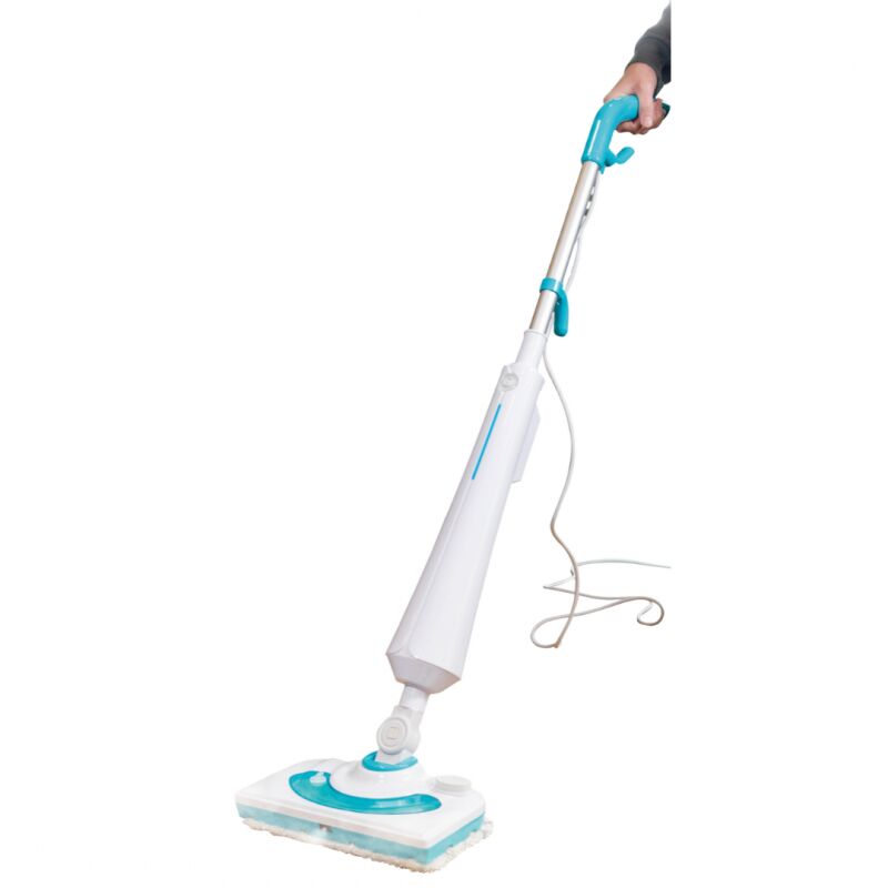 Balai vapeur 1300W - Tête articulée Venteo Vapeur continue - Système double réservoir eau/détergent