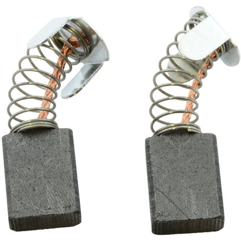Balais de charbon 6,5x13,5x17,5mm – Avec ressort et câble – Pour machines Bosch PTS10 – Lot de 2 balais