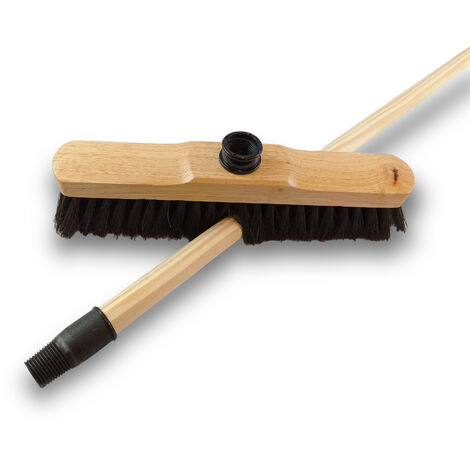 Balais ménage droit luxe Garnissage soie 50 mm - A l'unité - Avec manche - vernis naturel